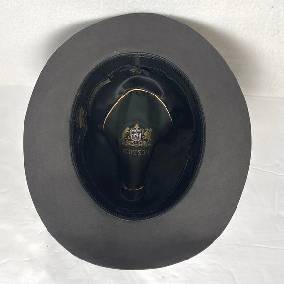 Stetson Fedora Hat Gray Genuine Beaver Size 7.5 - Picture 8 of 10